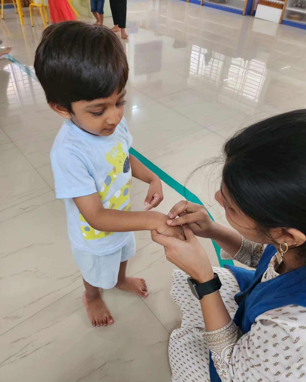 Meghana Rajs son Raayan goes to school for the 1st time and her mom shares pics 