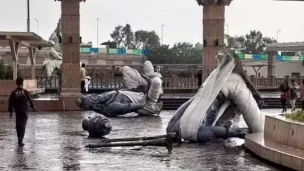 Strong wind damages 6 Saptarishi idols at Ujjain’s Mahakal Lok corridor