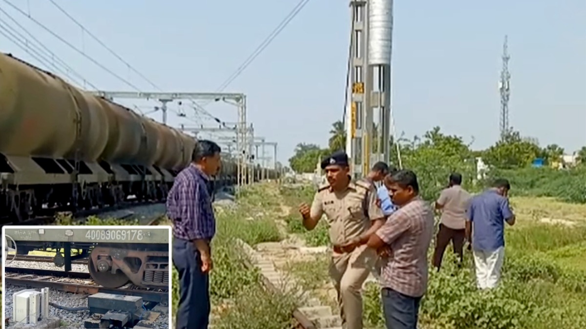 Youth tries to break railway signal at tirupattur made sensation