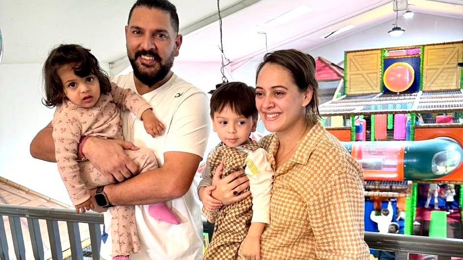 Yuvraj Singh and his family