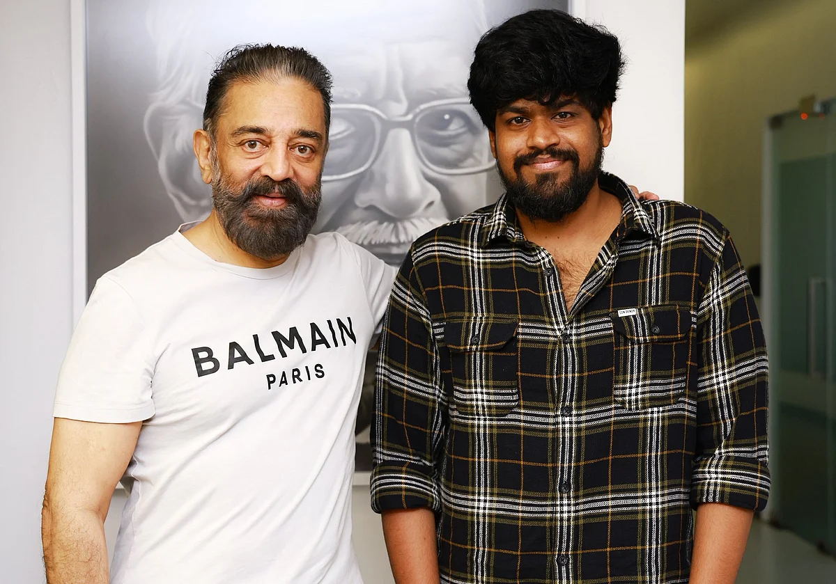 இயகுநர் ராம்குமாருடன் கமல் ஹாசன்