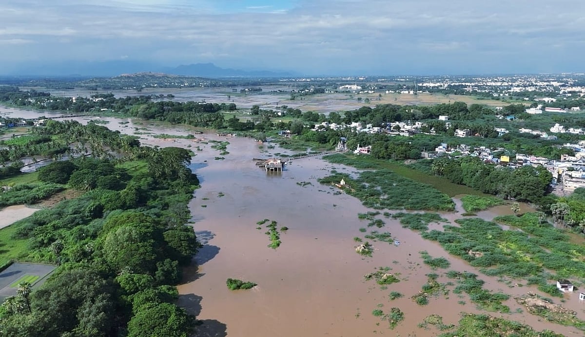 நெல்லையில் பெய்து வரும் தொடர் கனமழை | கரை புரண்டு ஓடும் தாமிரபரணி ஆறு | ட்ரோன் காட்சிகள்.!