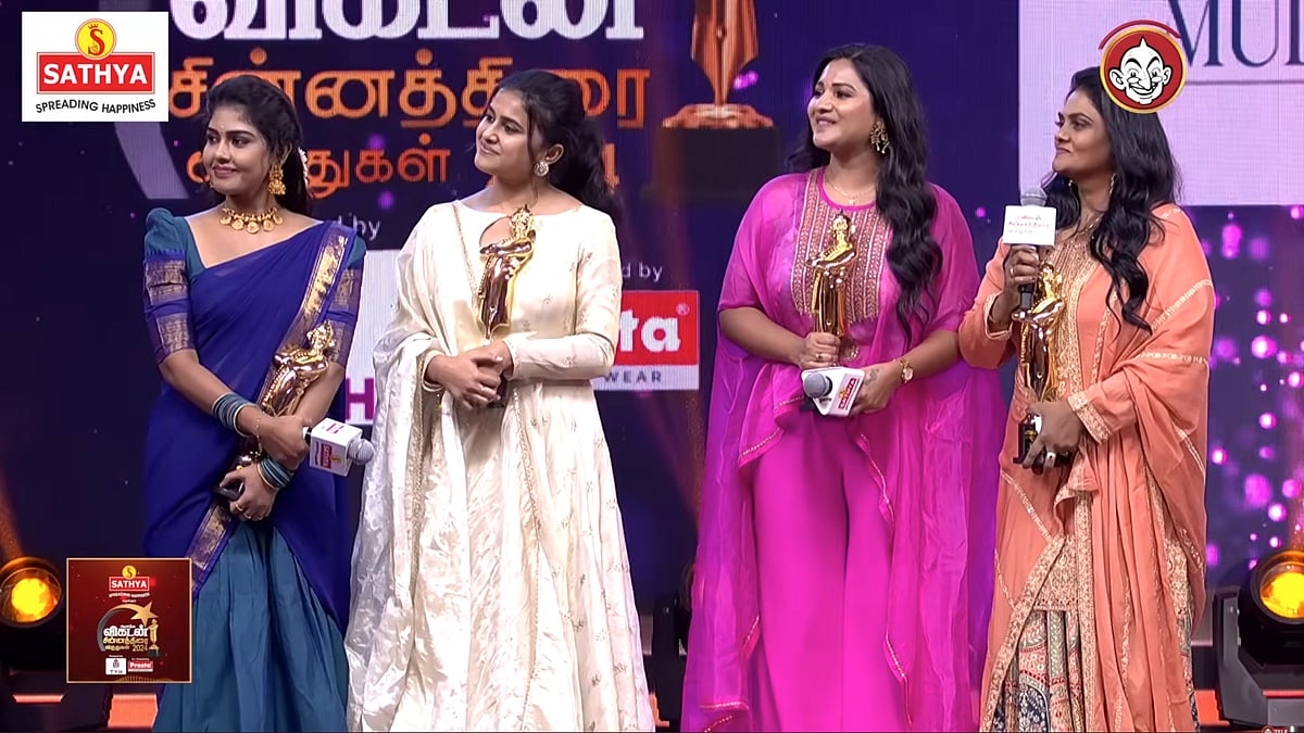 2024 விகடன் சின்னத்திரை விருதுகள் விழாவில் 'பாண்டியன் ஸ்டோர்ஸ்' மாமியர் மருமகள்கள்